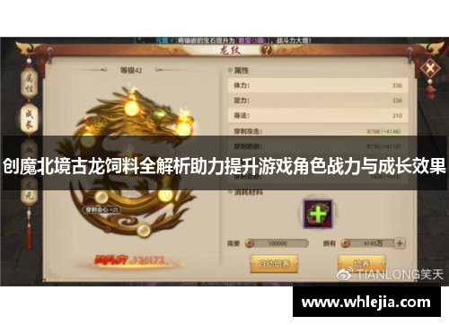 创魔北境古龙饲料全解析助力提升游戏角色战力与成长效果